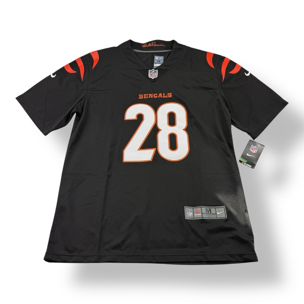 Nike On Field NFL Cincinnati Bengals Joe Mixon #28 Jersey Black Men's Sz Medium